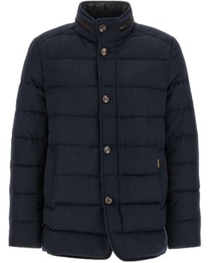 Moorer Long-Sleeved Padded Jacket - Blue
