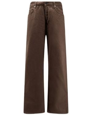 Stone Island Logo Patch Straight-Leg Trousers - Brown