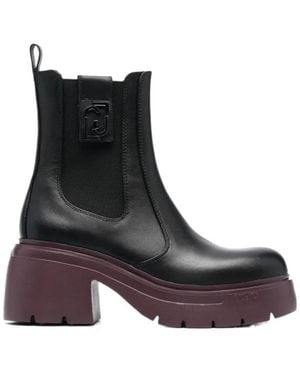 Liu Jo Carrie Leather Ankle Boots - Black