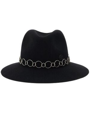Maison Michel Henrietta Fedora Hat - Black