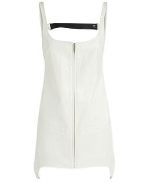 Courreges Courrèges Zip Detailed Sleeveless Dress - White