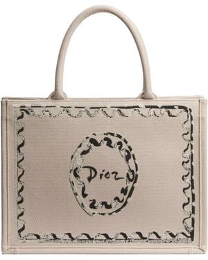 Dior Iviera Medium Book Tote - Natural