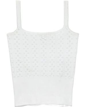 JW Anderson Jw Anderson Knitted Pointelle Cami Top - White