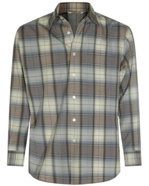 AURALEE Super Light Check Shirt - Grey