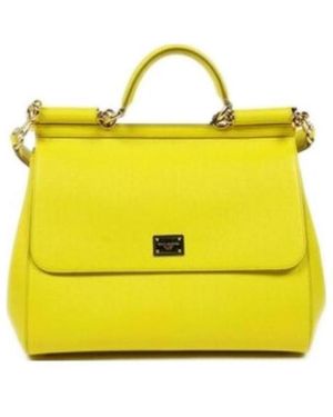 Dolce & Gabbana Logo Details Handbag - Yellow