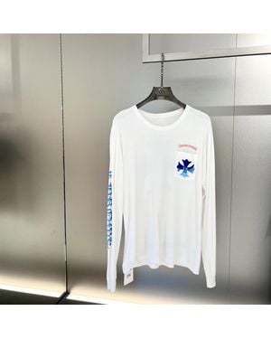 Chrome Hearts Cross-Pattern Long-Sleeved T-Shirt - White