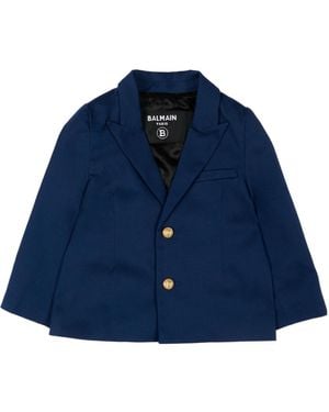 Balmain Button Blazer - Blue
