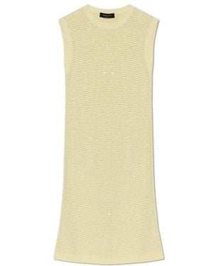 Fabiana Filippi Sleeveless Sequined Knit Dress - Yellow