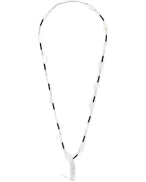 Celine Monochroms Surf Necklace - White