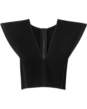 Maticevski Deep V-Neck Top - Black