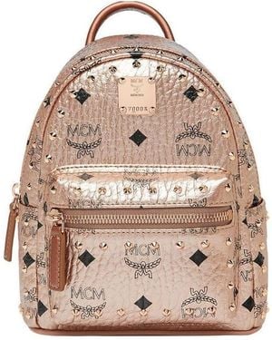 MCM Rivet Backpack - Pink