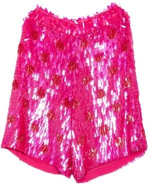 Dries Van Noten Sparkling Casual Shorts - Pink