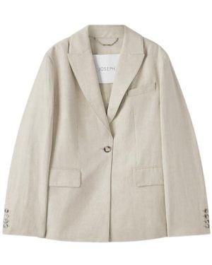 JOSEPH Rochd Button Single-Breasted Blazer - Natural
