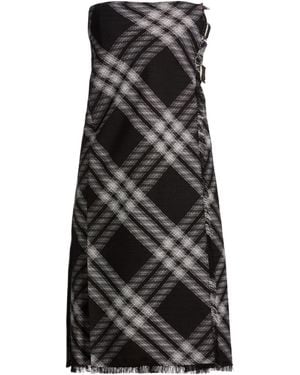 Burberry Plaid Sleeveless Dress - Black