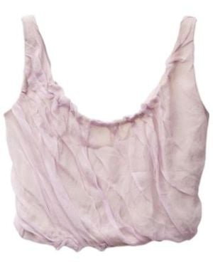 Versace Cropped Draped Top - Pink