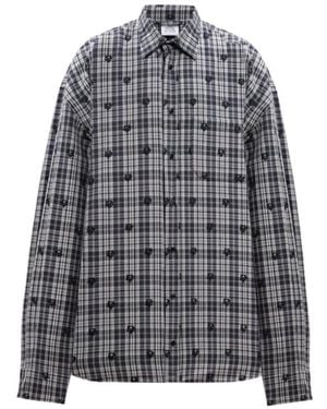 Vetements Lapel Long-Sleeved Shirt - Gray