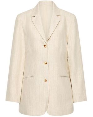 Posse Leon Pinstripe Jacket - Natural