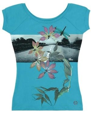 Iceberg Printed T-Shirt With Round Neck - Blue