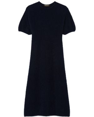Loro Piana Bubble Sleeve Knitted Dress - Blue