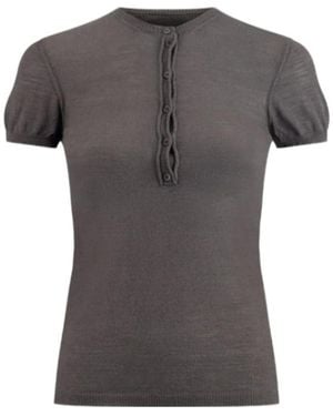 Paloma Wool Don Buttoned T-Shirt - Gray