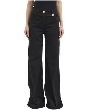 Elisabetta Franchi Wide-Leg Jeans - Black