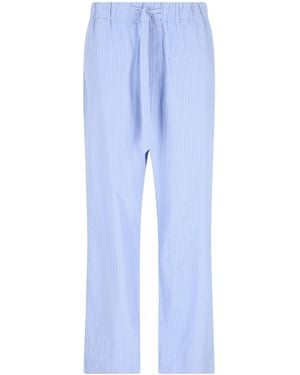 Tekla Striped Drawstring Pyjama Bottoms - Blue