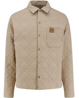 Dior Homme Cannage Logo Patch Overshirt - Natural