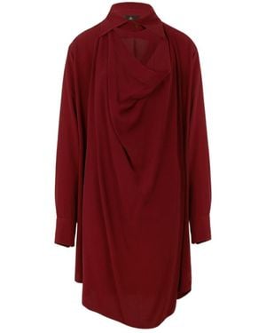 Vivienne Westwood Long Sleeve Shirt Dress - Red