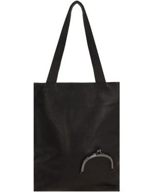 Yohji Yamamoto Discord Clasp Tote S - Black