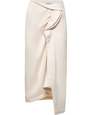 Dries Van Noten Asymmetric Hem Midi Skirt - Natural