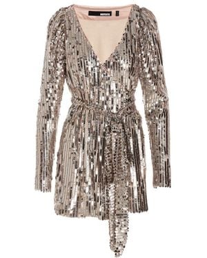 ROTATE BIRGER CHRISTENSEN Sequin-Wrapped Dress - White
