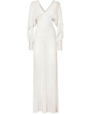 Fendi Ivory Silk Yarn Dress - White