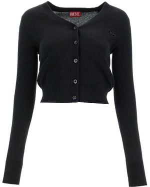 DIESEL Button Knit Cardigan - Black