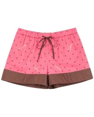 Valentino Starry Signature Muslin Shorts - Red