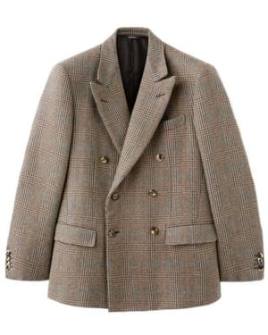 Loro Piana Cashmere Wool Double-Breasted Blazer - Brown