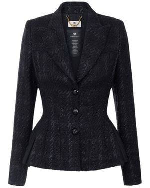 Elisabetta Franchi Tweed Jacket - Blue