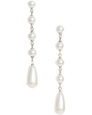 Self-Portrait Bijoux Faux Pearl Drop Earrings - White