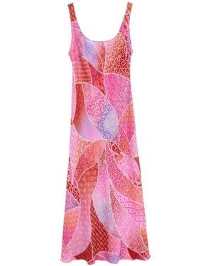 RIXO London Printed Slip Dress - Pink