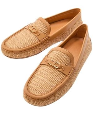 Tod's Straw Loafers - Natural