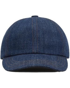 Ami Paris Ami Contrast Stitch Baseball Cap - Blue