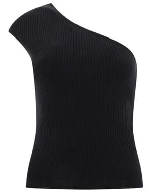 Agolde Nessa One Shoulder Top - Black