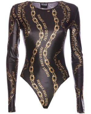 Versace Jeans Couture Couture Chain Print Bodysuit - Black