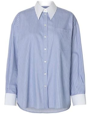 SELECTED Oversized Long Sleeved Shirt - Blue