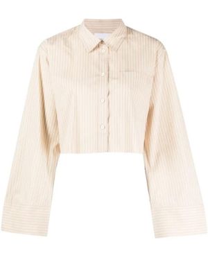 FRAME Classic-Collar Long-Sleeve Shirt - Natural