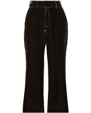 FRAME Velvet Flared Track Pants - Black