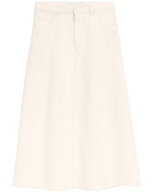 Ami Paris Ami Long Denim Skirt - Natural