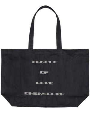 Rick Owens Temple Of Love Tote Bag - Black