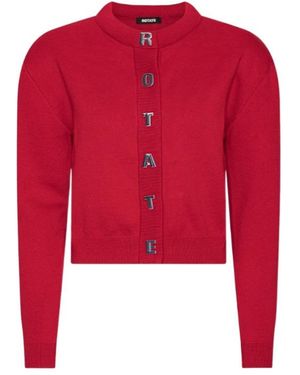 ROTATE BIRGER CHRISTENSEN Firm Knit Cardigan - Red