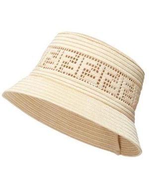 Fendi Ff Openwork Bucket Hat - Natural