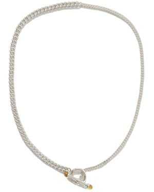 Loren Stewart Scout Barbell Sterling Citrine Necklace - Metallic